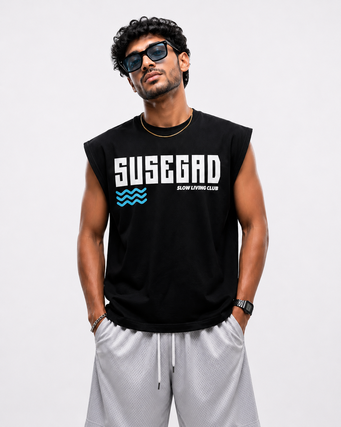 Pre Order Susegad with a Wave Oversized tank top