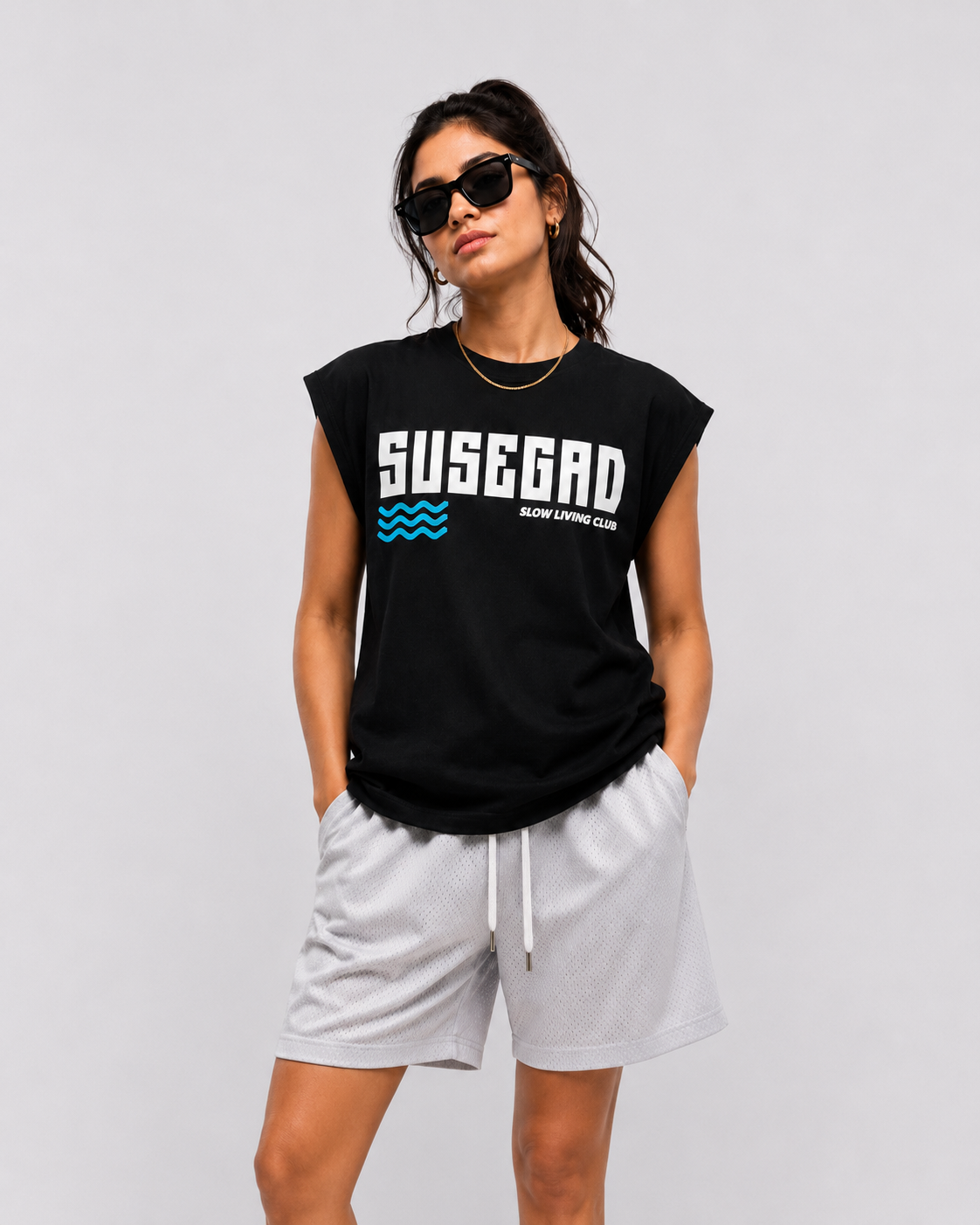 Pre Order Susegad with a Wave Oversized tank top
