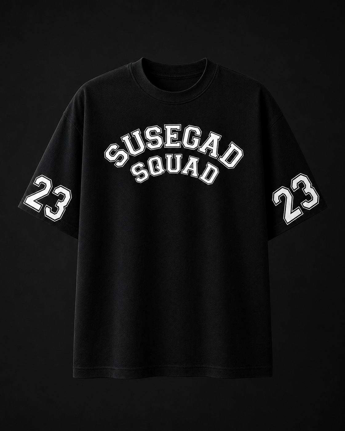Susegad Squad – Black Label - Ultra Premium Oversized tee - HD Print