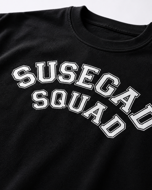 Susegad Squad – Black Label - Ultra Premium Oversized tee - HD Print