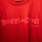 Born in Goa Essentials | Puff Print Unisex Fit Red