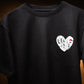 Goa is Love Puffed Heart Unisex Oversized t-shirt - Black