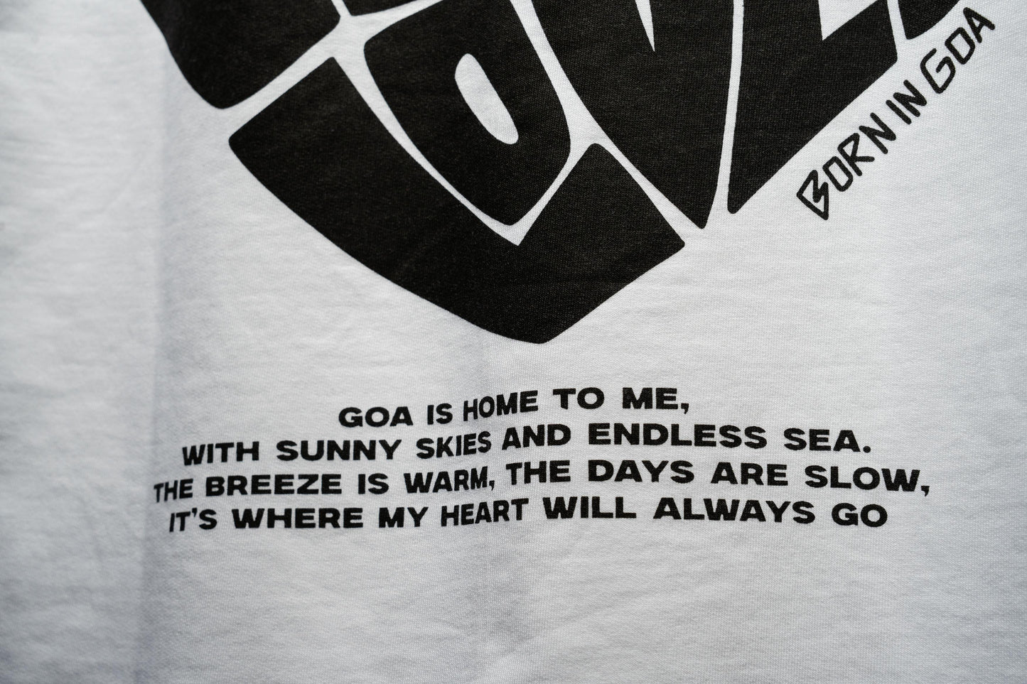 Goa is Love Puffed Heart Unisex Oversized t-shirt - White