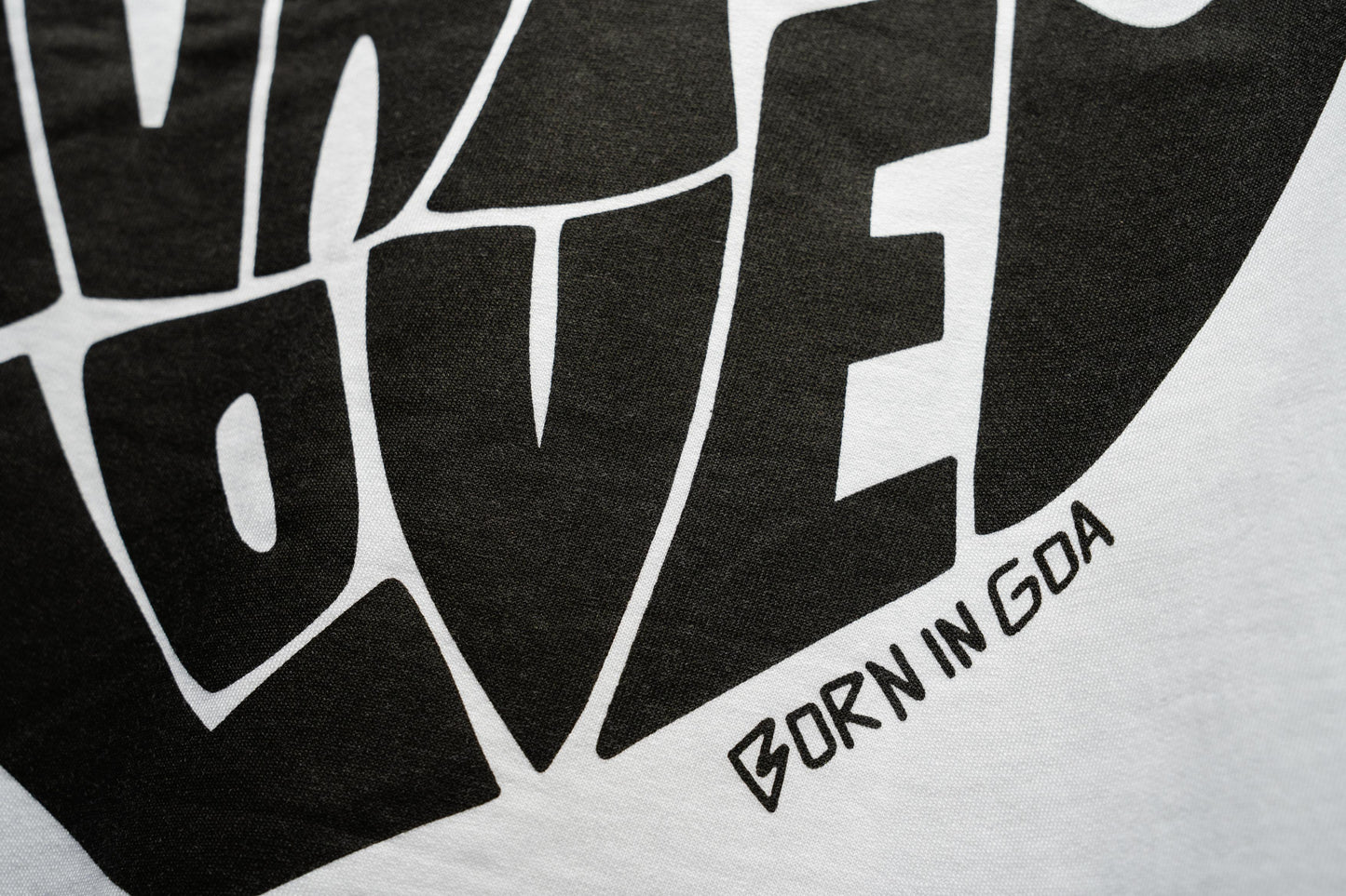 Goa is Love Puffed Heart Unisex Oversized t-shirt - White