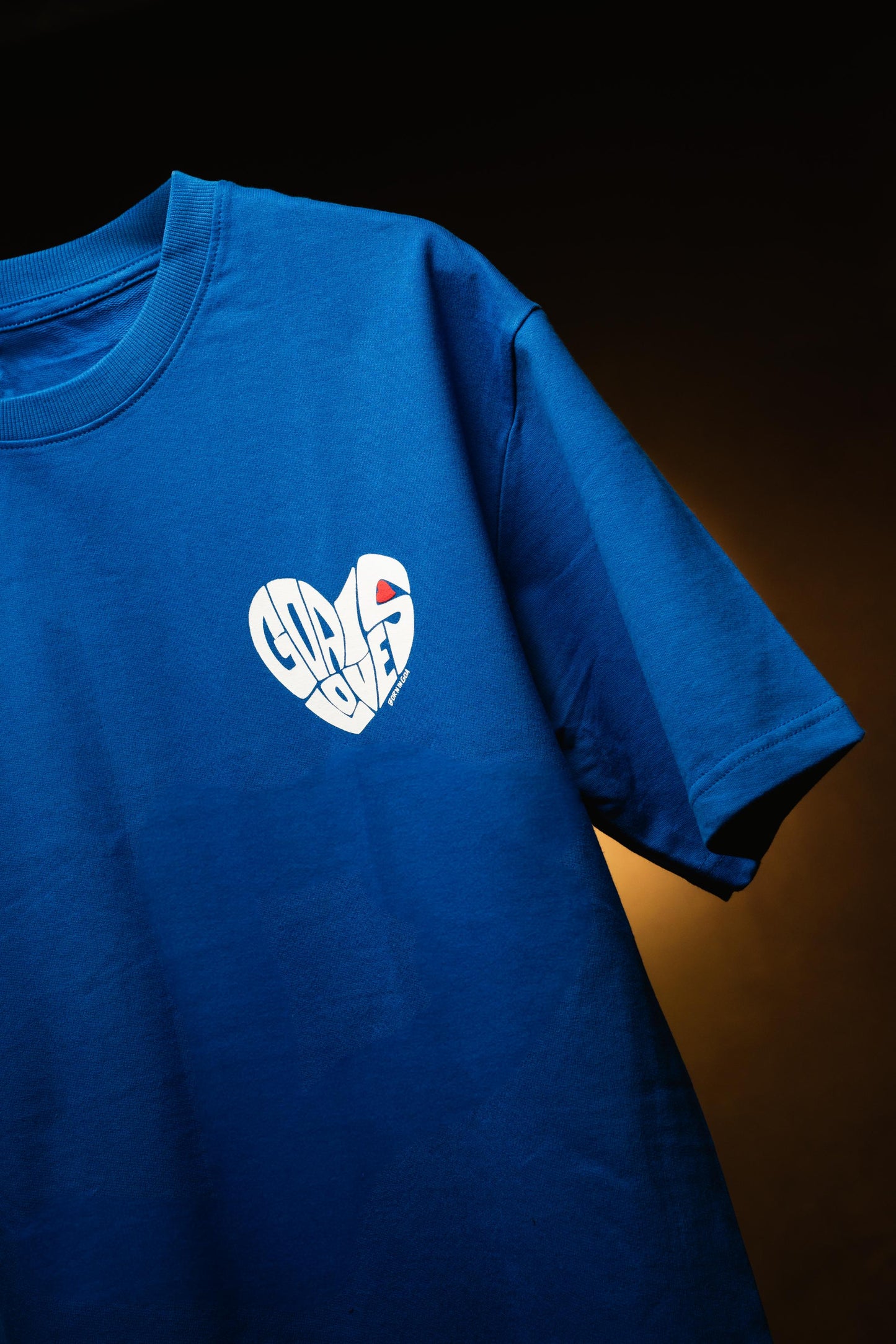 Goa is Love Puffed Heart Unisex Oversized t-shirt - Royal Blue