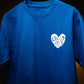 Goa is Love Puffed Heart Unisex Oversized t-shirt - Royal Blue
