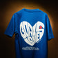 Goa is Love Puffed Heart Unisex Oversized t-shirt - Royal Blue