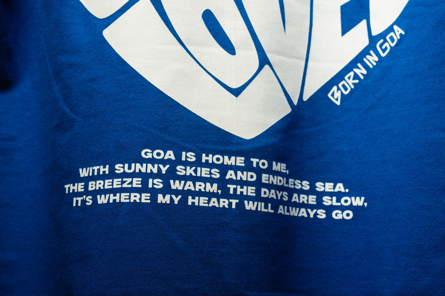 Goa is Love Puffed Heart Unisex Oversized t-shirt - Royal Blue