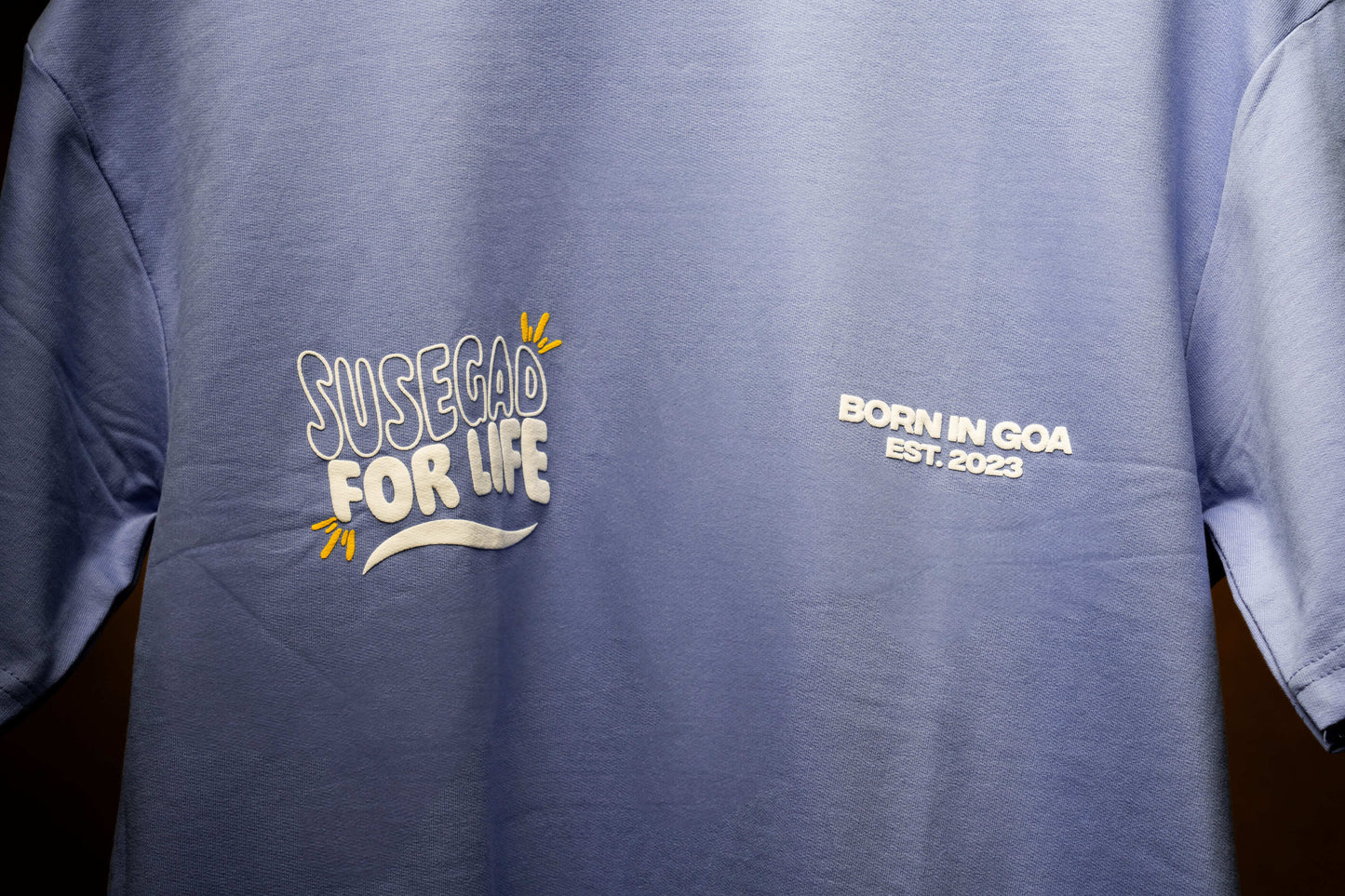 Ultra Premium Susegad For Life Tee – Pale Blue| Puff Print Unisex Fit