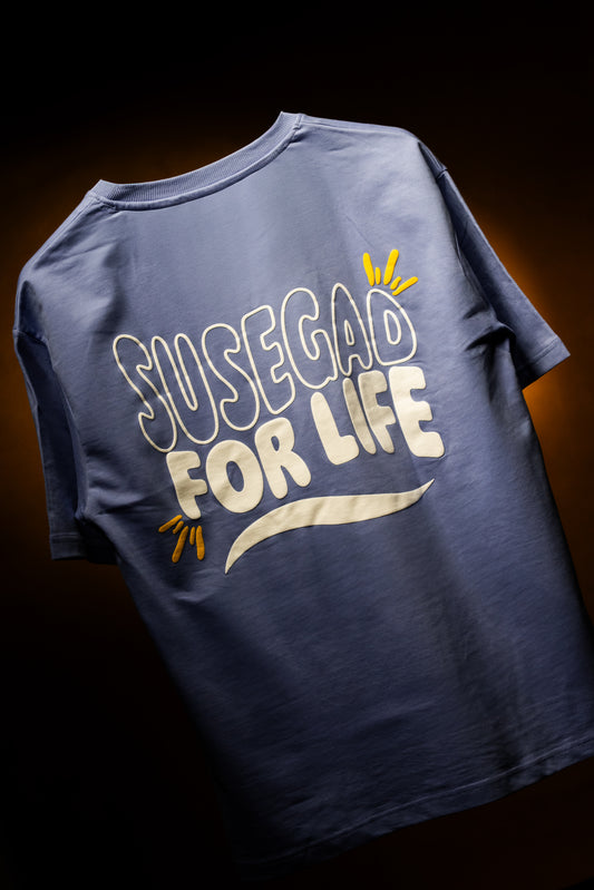 Ultra Premium Susegad For Life Tee – Pale Blue| Puff Print Unisex Fit