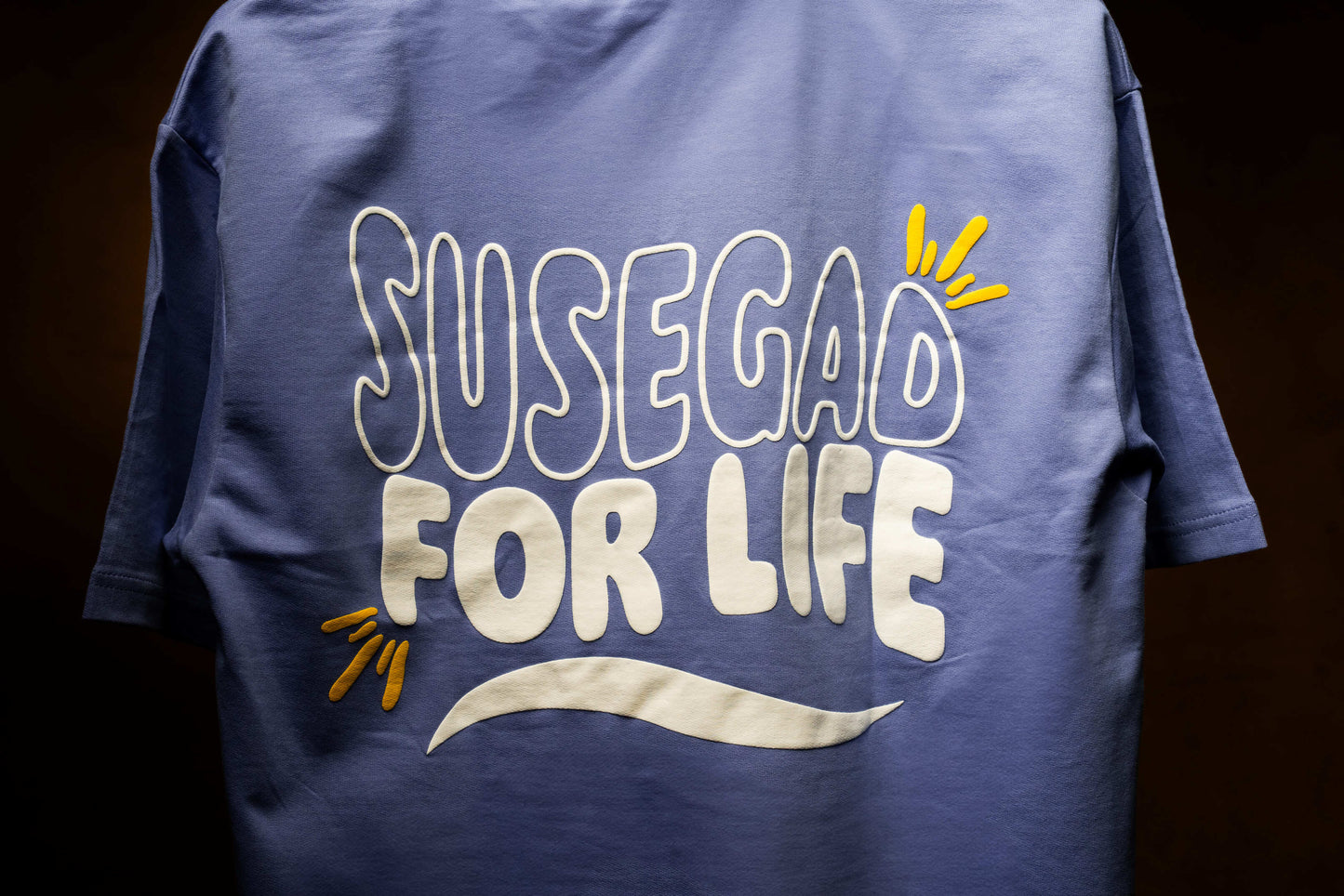 Ultra Premium Susegad For Life Tee – Pale Blue| Puff Print Unisex Fit