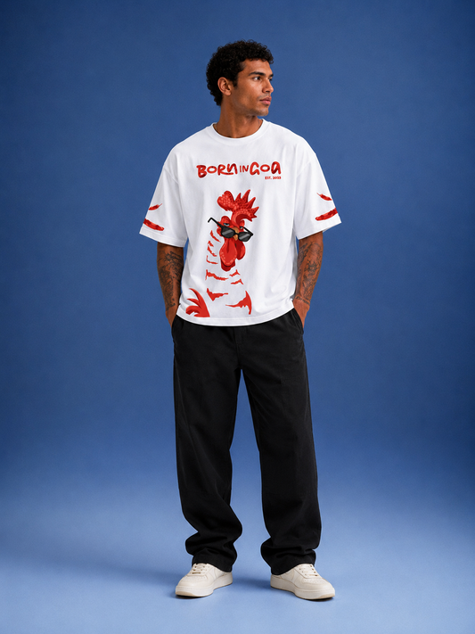 Kombo – The All Day Charmer | Premium Oversized Tee (White)