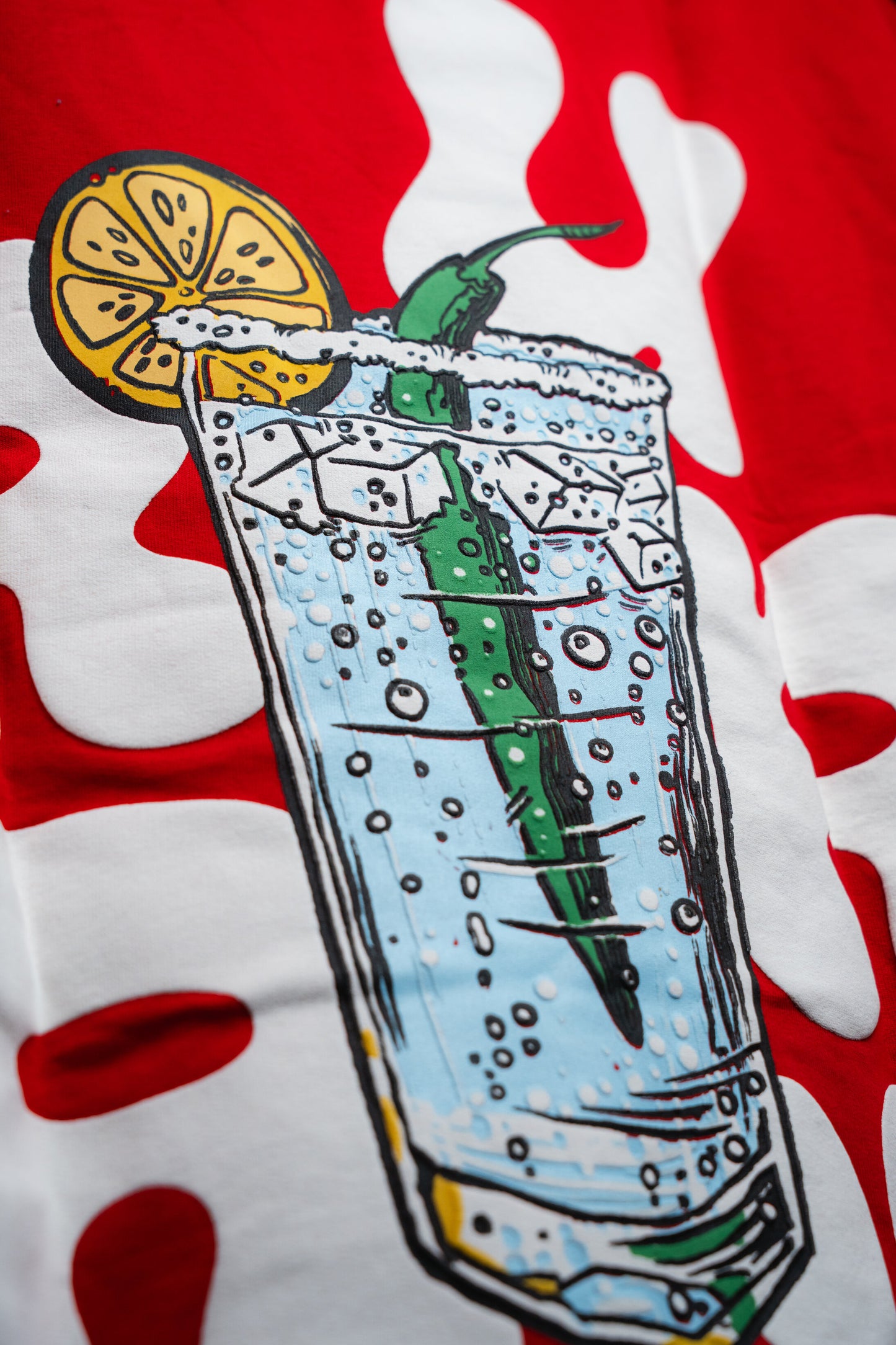 Pre- Order - Urrak Signature Puff Print Oversized Tee - Red