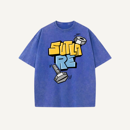 Sutla Re – Official Screw Loose Club Oversized Tee (Optic Wash)